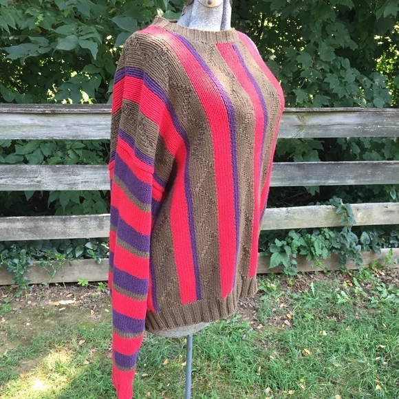 Tommy Hilfiger Striped Handknitted Sweater Men’s Large - Picture 4 of 7